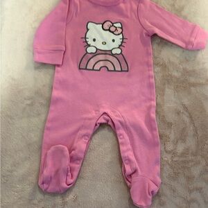 Hello Kitty Baby Outfit‎ 3M Pink Rainbow Footed Pajamas Sanrio One Piece